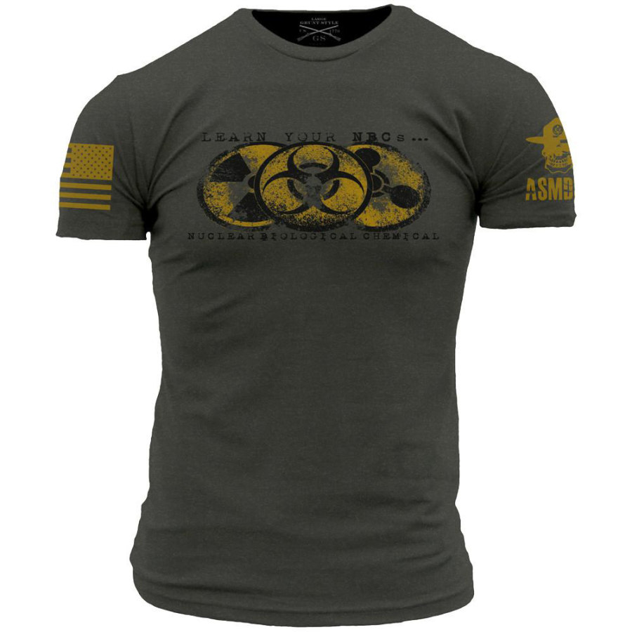 

Men's outdoor sports print short-sleeved T-shirt