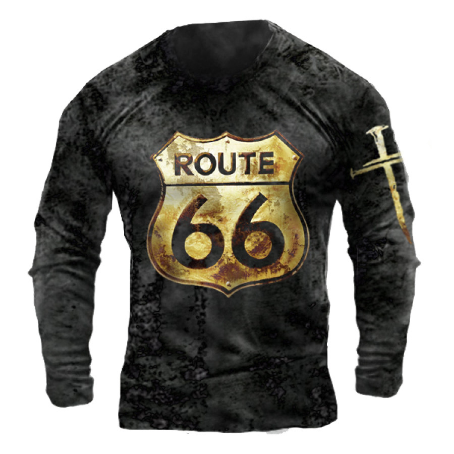 

Mens Route 66 Fashion Printed Outdoor Combat T-Shirt