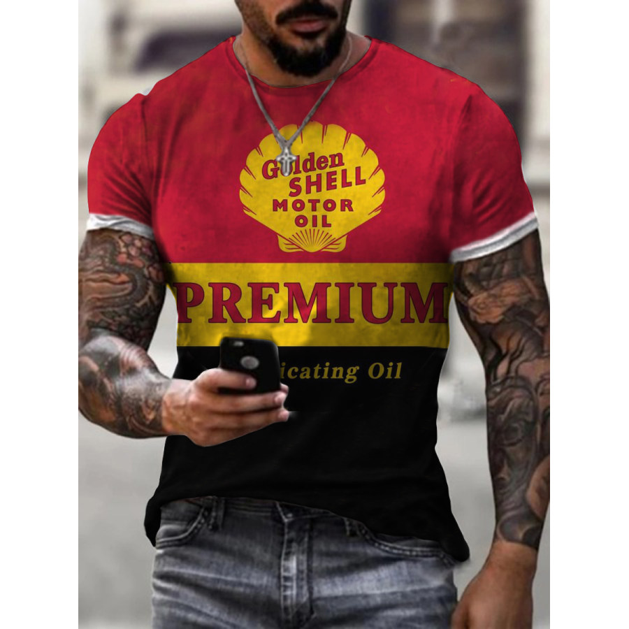 

Mens Lubricant Motorcycle Print T-shirt