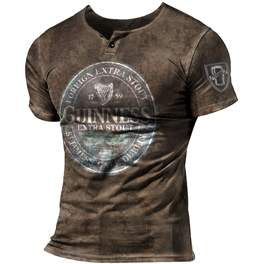 

Mens outdoor fashion retro printed T-shirt