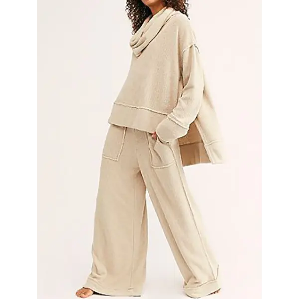 Women's Casual Loose Wool Knit Suit - Seeklit.com 