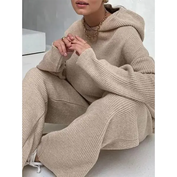 Women's Fashion Hooded Woolen Suit - Seeklit.com 