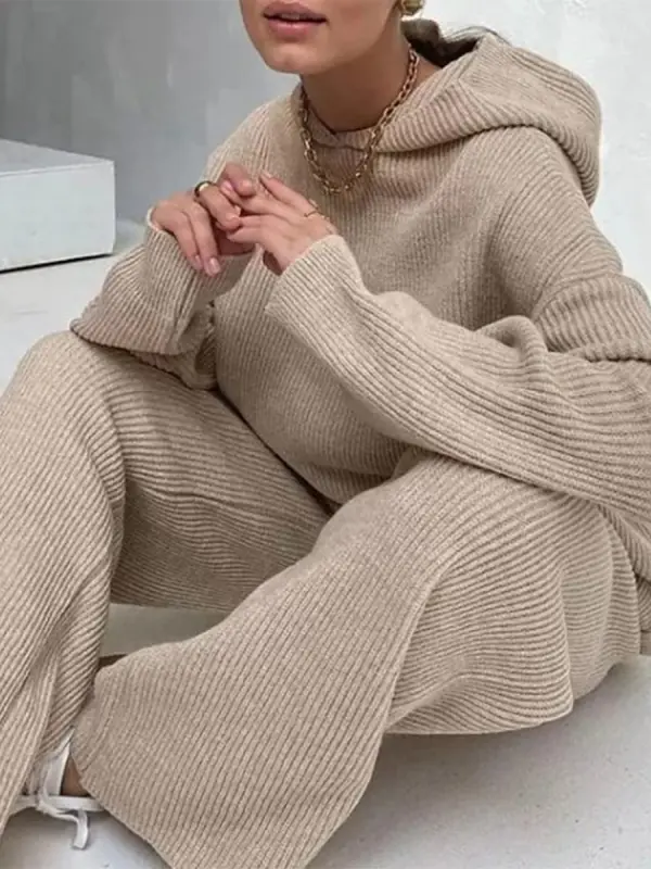 Women's Fashion Hooded Woolen Suit - Anystylish.com 