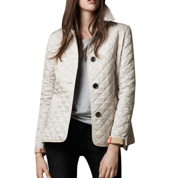 Fold Over Collar Single Breasted Plain Coat Only ر.ق149.71 - Anystylish.com 