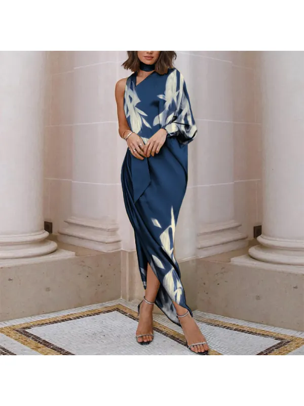 Women's Elegant Asymmetric And Irregular Design Dinner Dress - Anystylish.com 