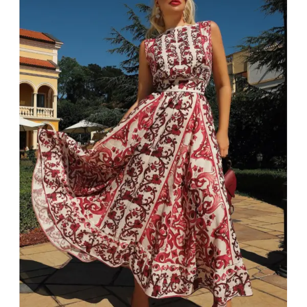 Fashion Ethnic Element Printed Women's Dress - Seeklit.com 