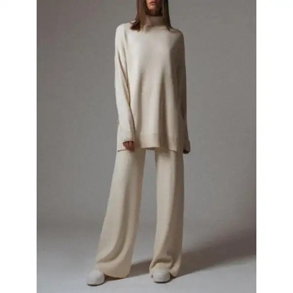 Women's Casual Loose Wool Knit Suit - Seeklit.com 