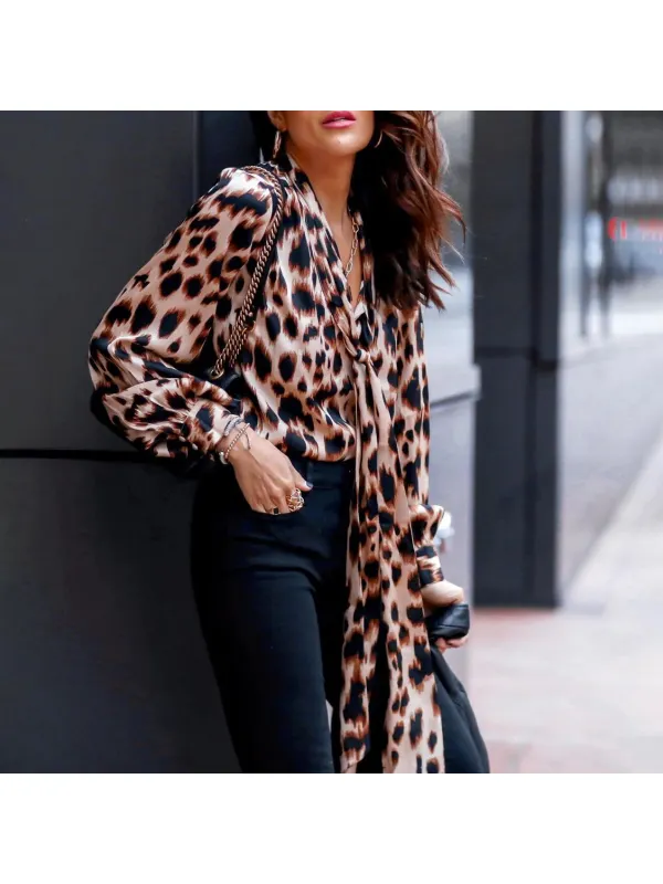 Fashion Leopard Print Blouse - Anystylish.com 