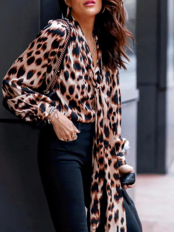 Fashion Leopard Print Blouse - Anystylish.com 