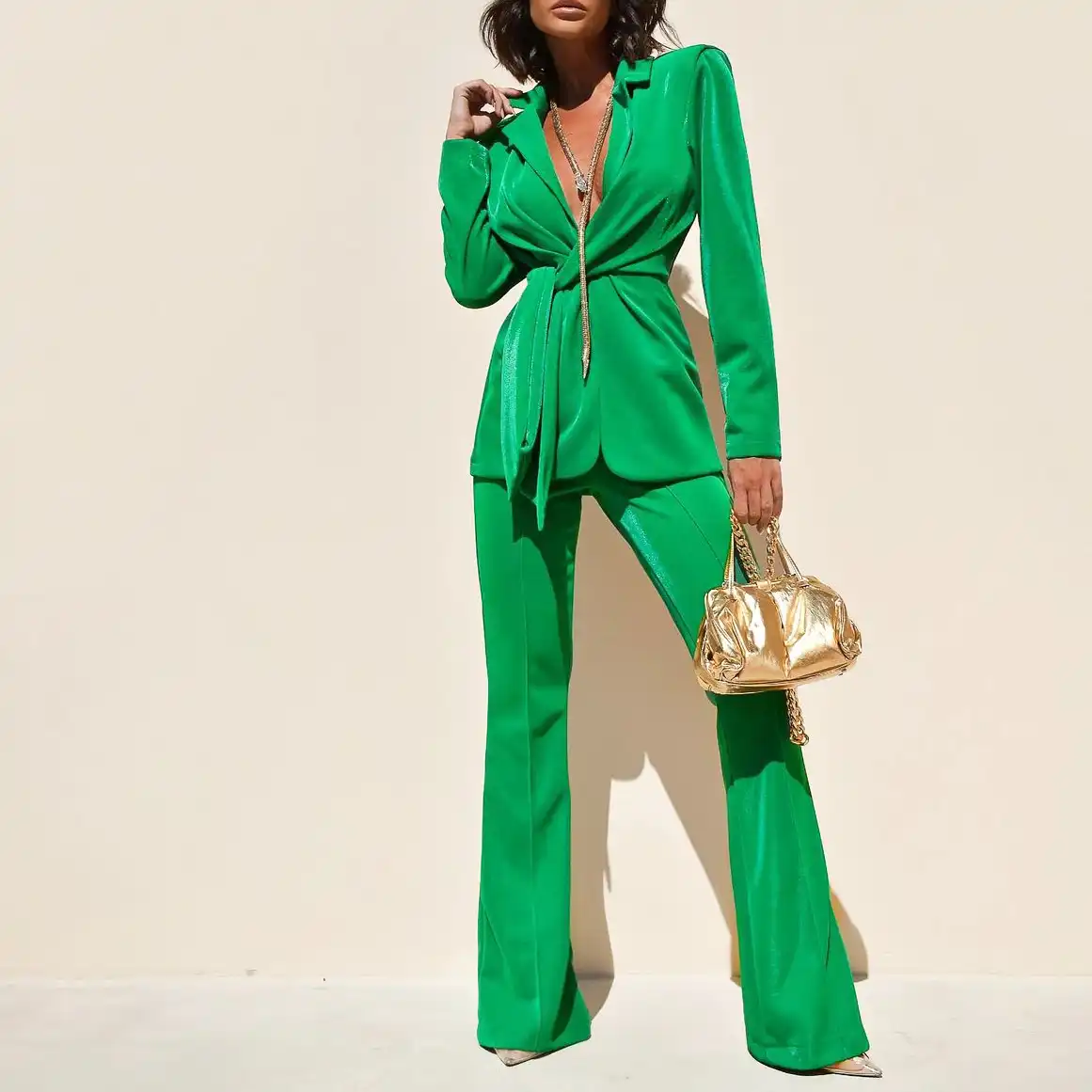 Fashion All-match Solid Color Suit