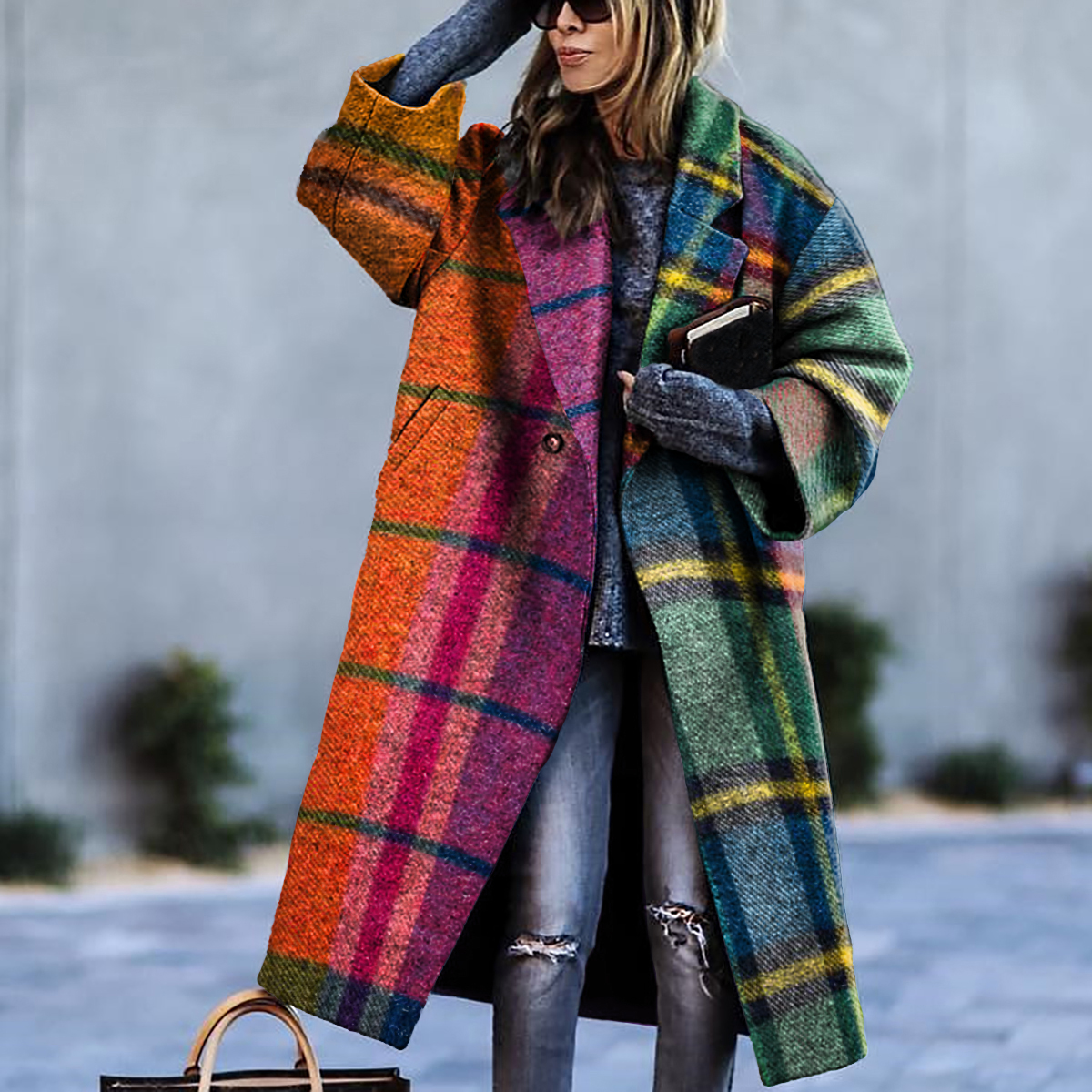 Modern Long Sleeve Halter Slim Overcoat
