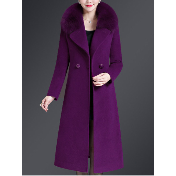 Autumn And Winter Elegant Long Sleeves Fashion Waist Show Thin Woolen Coat - Anystylish.com 