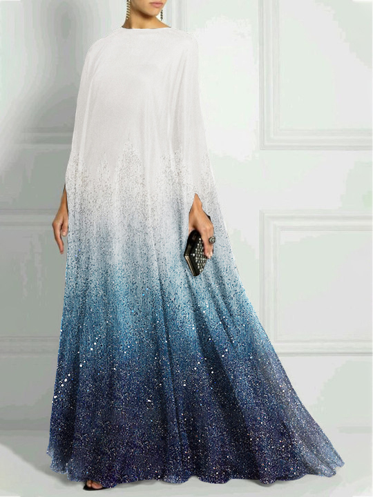 Women Fashion Party Holiday Print Robe Dress