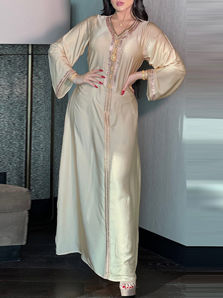 Ladies Elegant Fashion Ribbon Hot Diamond Robe Dress