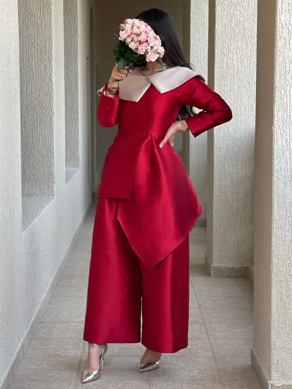 Ladies Elegant Fashion Satin Patchwork Party Party Festive Jumpsuit - Anystylish.com 