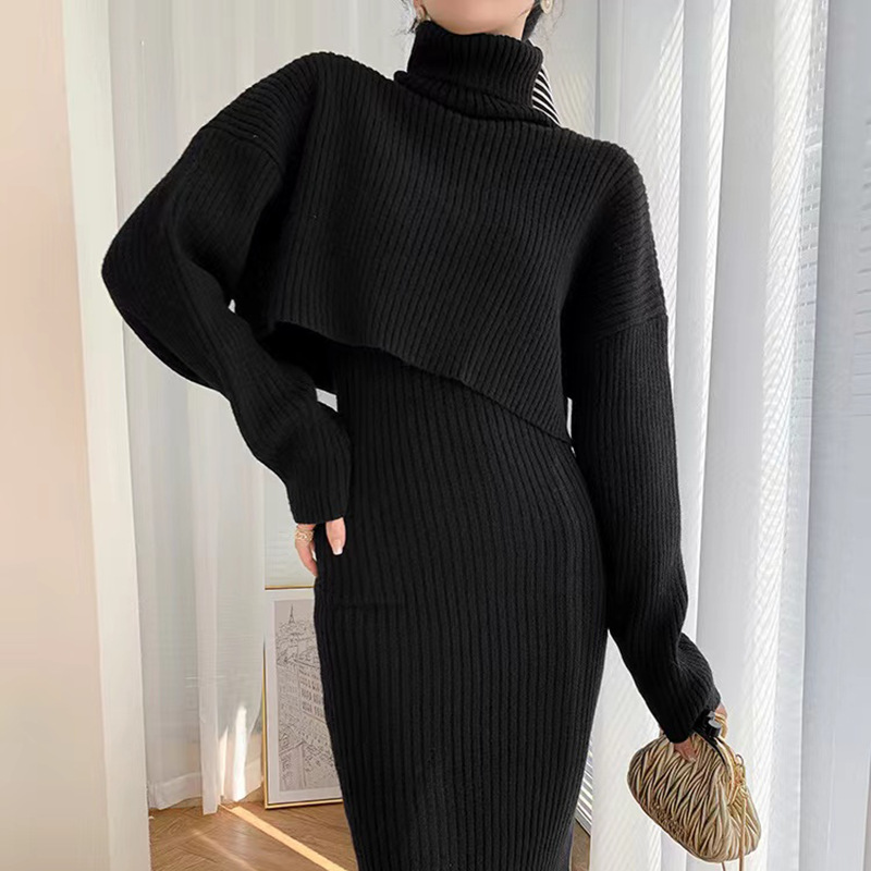 Ladies Elegant New Fashion Casual Home Sweater Skirt Two Piece Suit