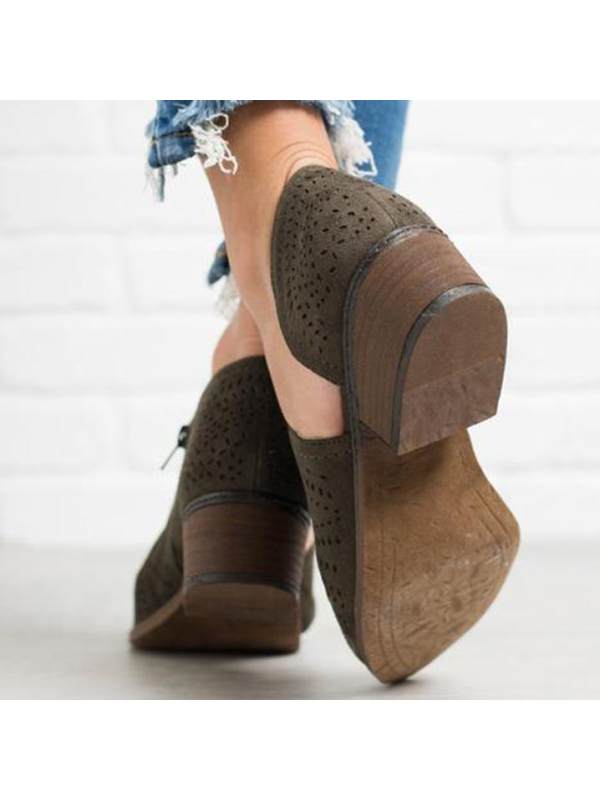 gray cut out booties