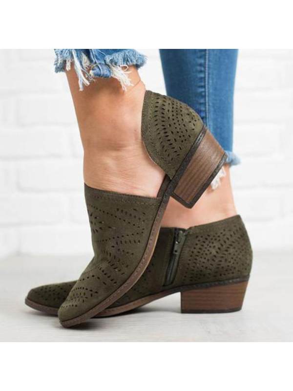 low heel booties cheap
