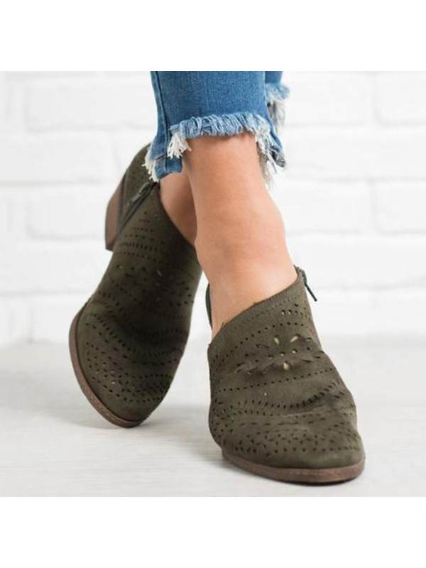 low heel booties cheap