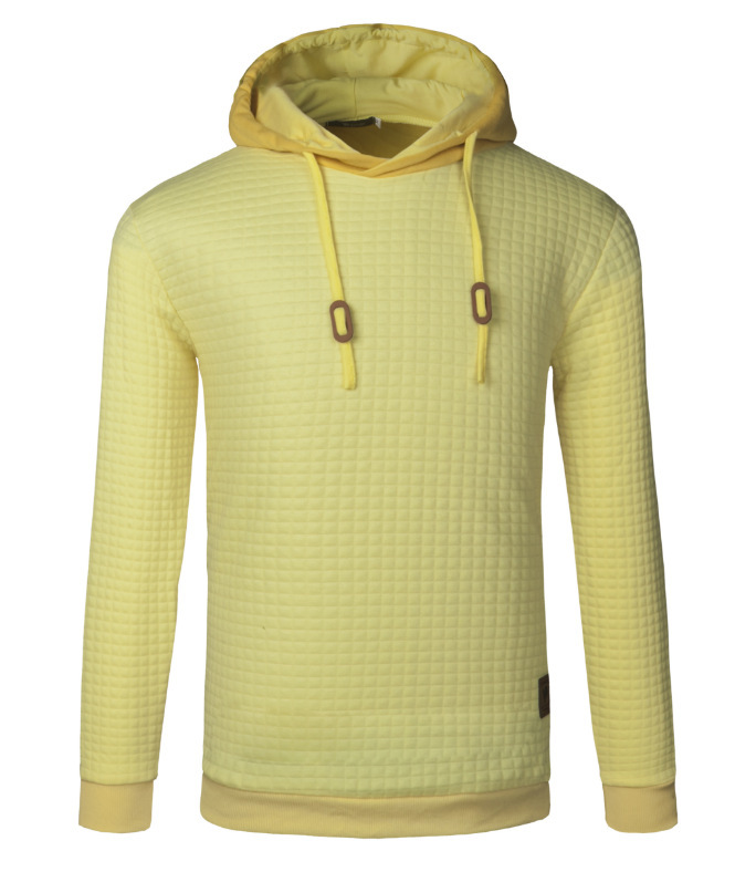 fashion plain jacquard weave hoodie