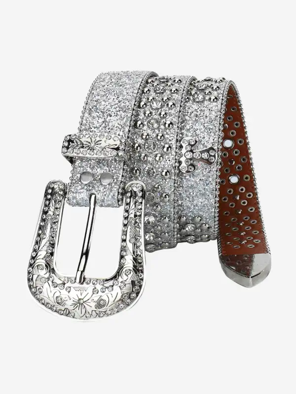 The Supermade Studded Rhinestone Belt For Men - Gethefashion.chimpone.com 