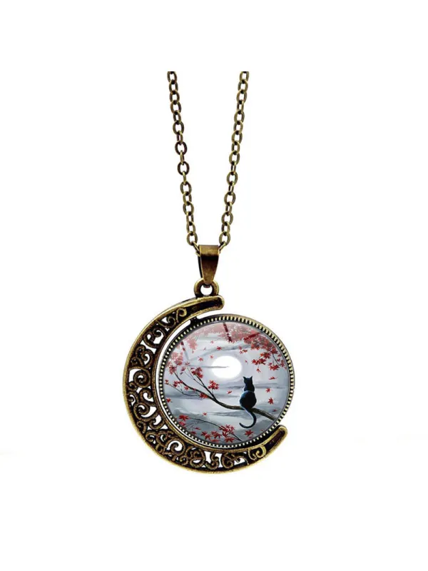 Collier Rétro Décontracté De Pierres Précieuses De Temps De Chat De Lune - Maxizero.chimpone.com 