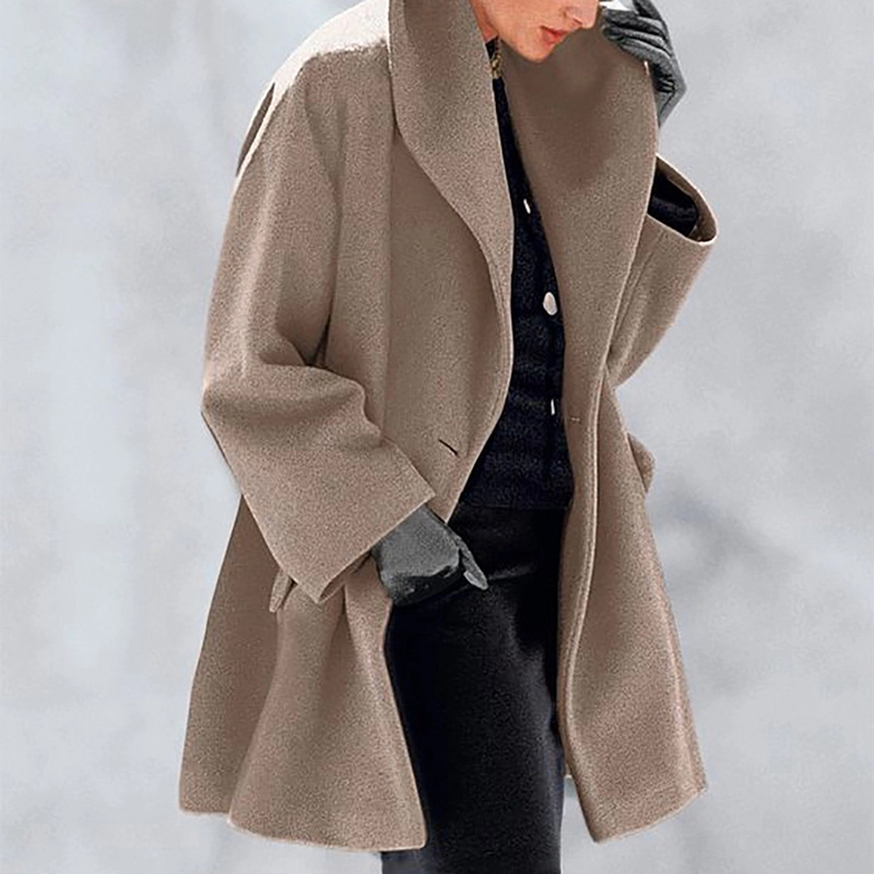 New Warm Fashion Multi Color Shawl Collar Coat