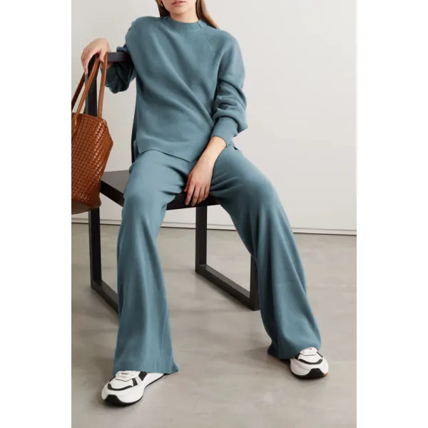 Women's Elegant Wool Knit Suit - Seeklit.com 