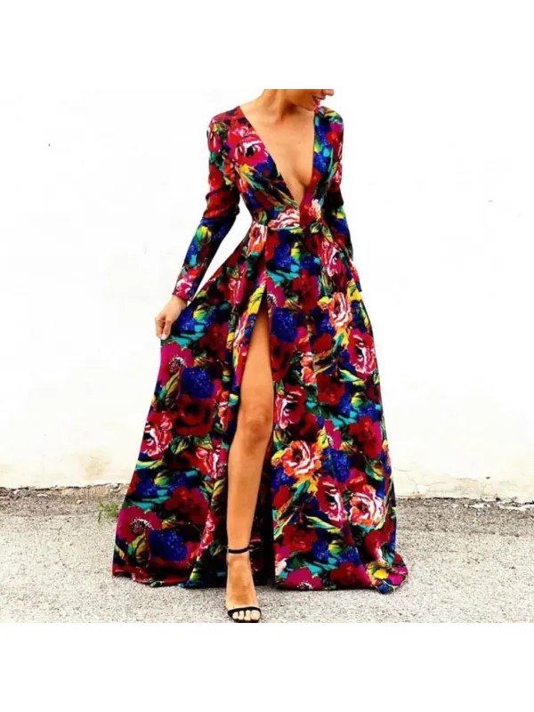 Fashion Romantic Printed Dress - Realyiyi.com 