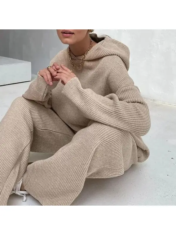 Women's Fashion Hooded Woolen Suit - Minicousa.com 