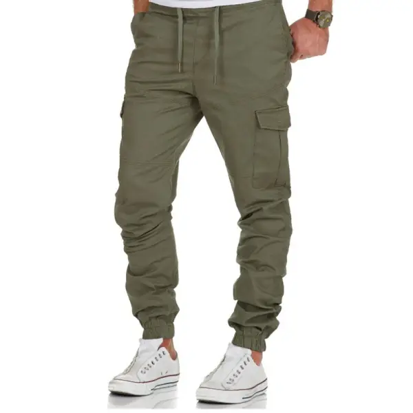 Commuting Street Workwear Multi-pocket Pure Color Pants - Sanhive.com 