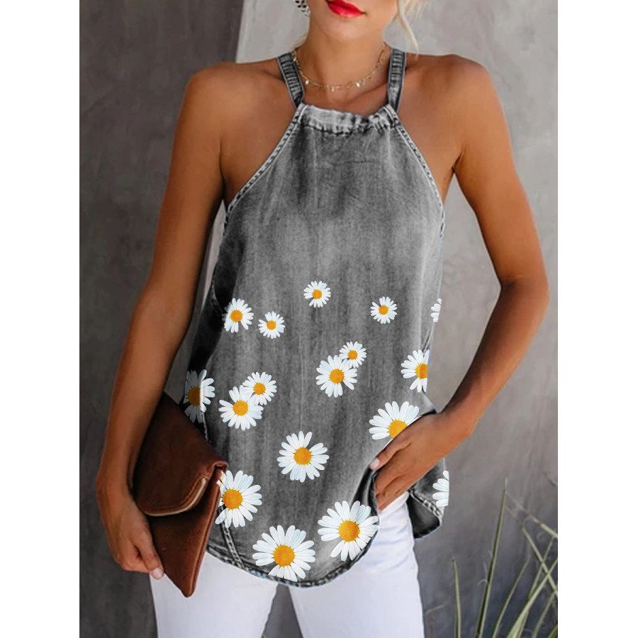 

Womens Summer Daisy Sleeveless Tank
