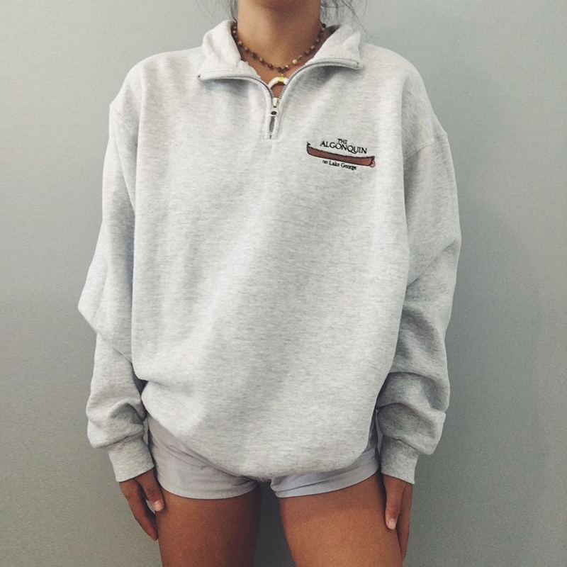 Casual Loose Zip Lapel Sweatshirt RY53