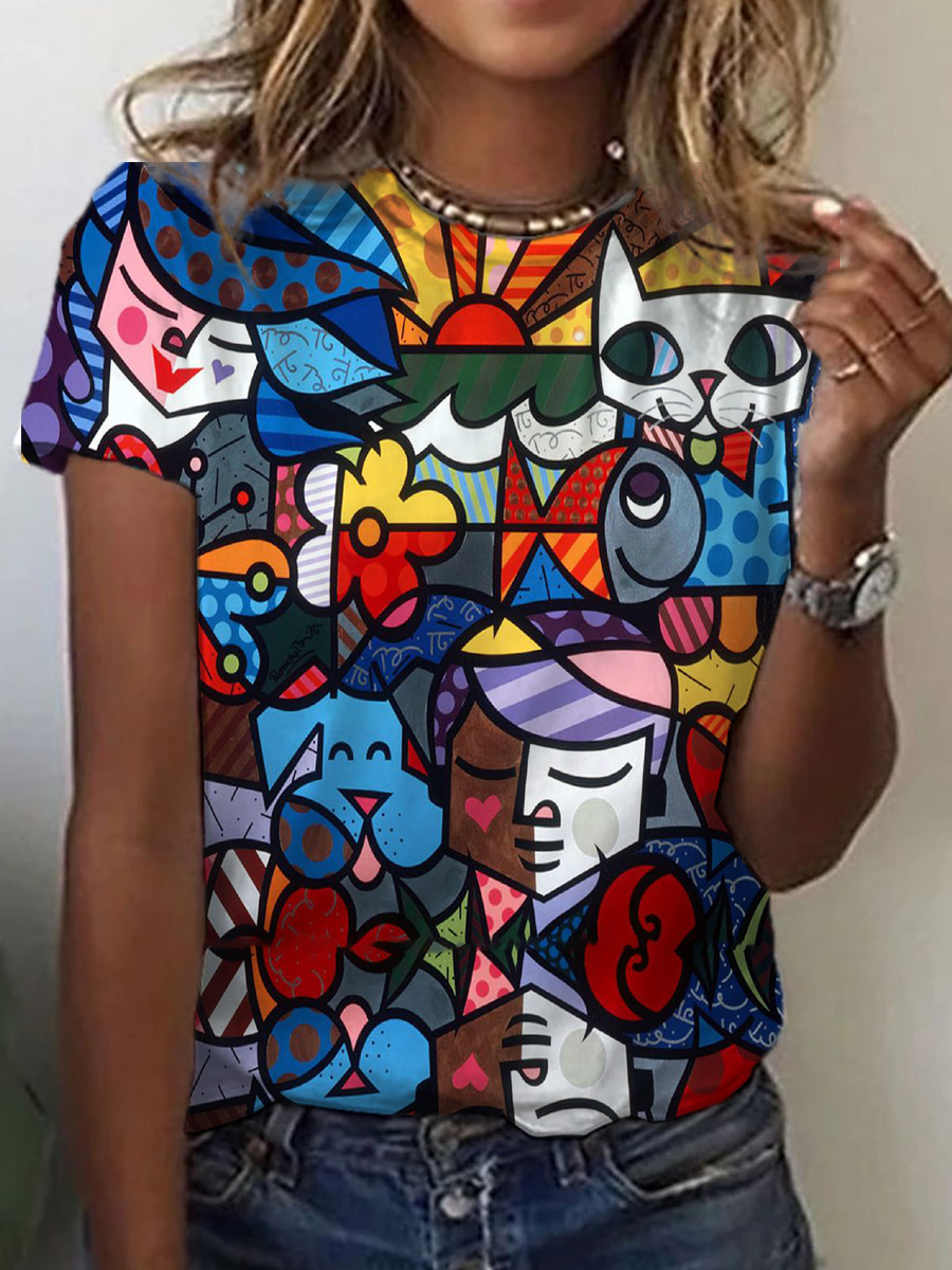 Women's Pop Print T shirt