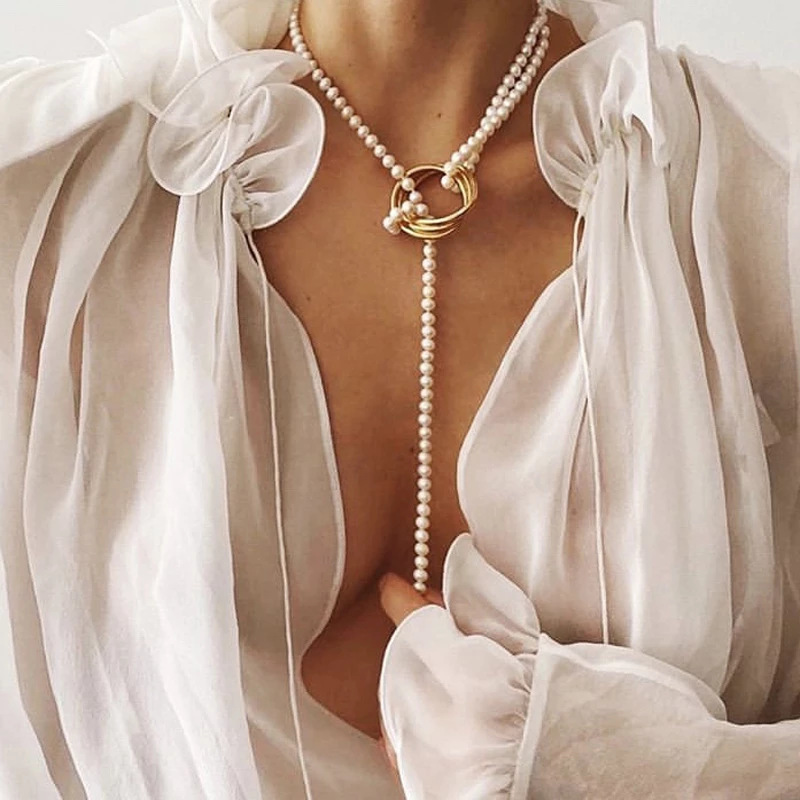 Baroque Geometric Metal Necklace