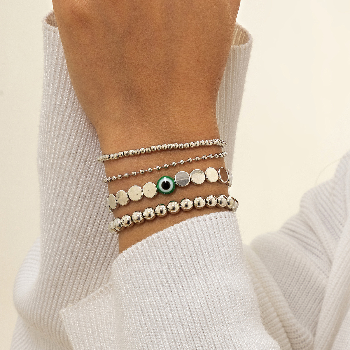 Versatile Geometric Ball Chain Bracelet