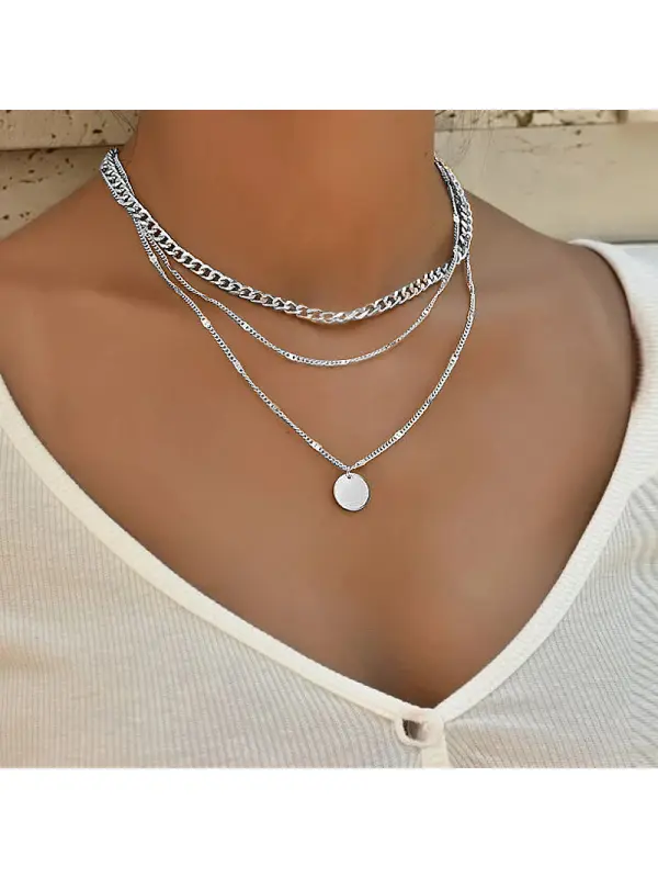 Three Layer Collarbone Necklace - Cominbuy.com 