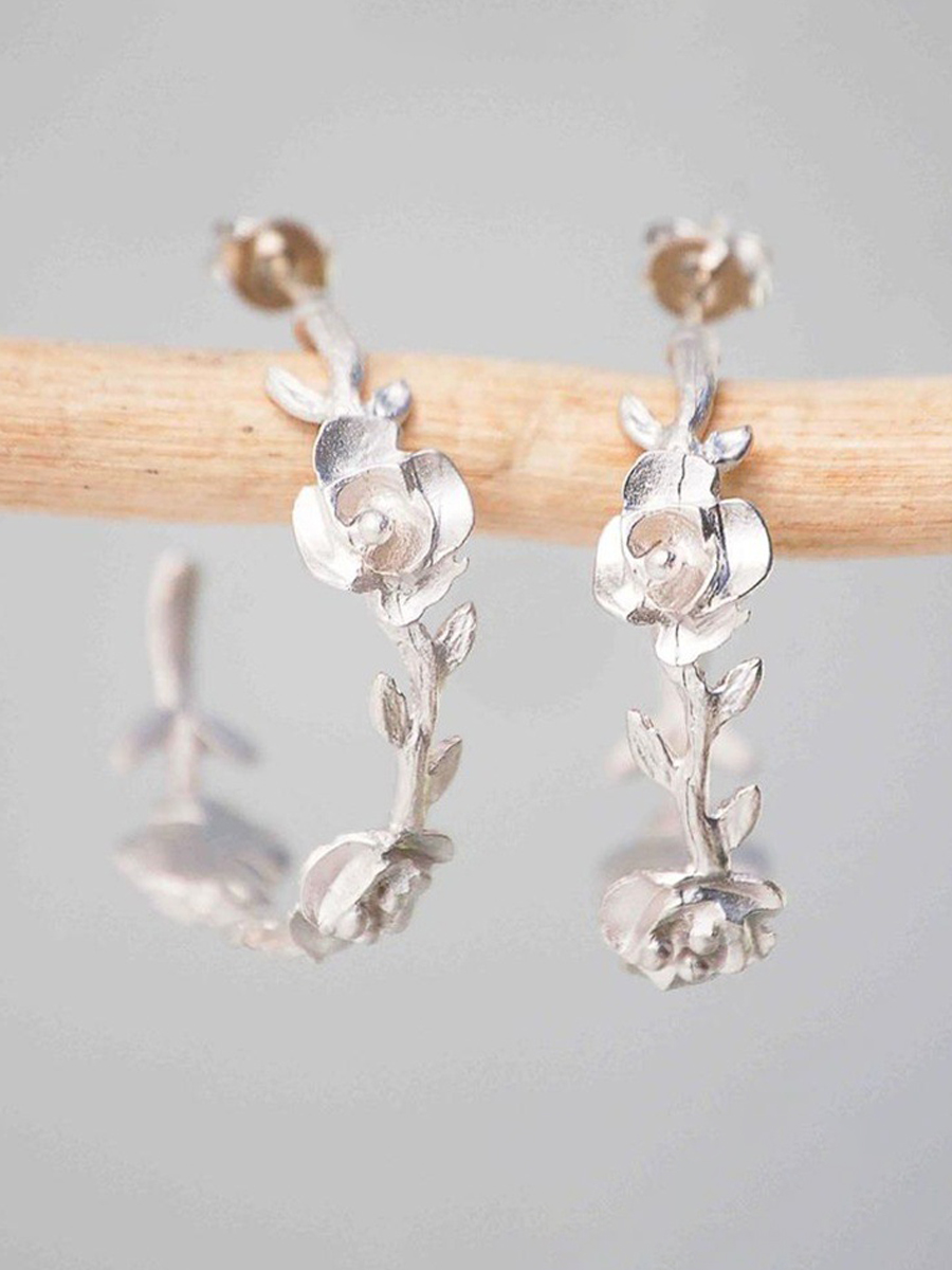 Rose Flower Earrings