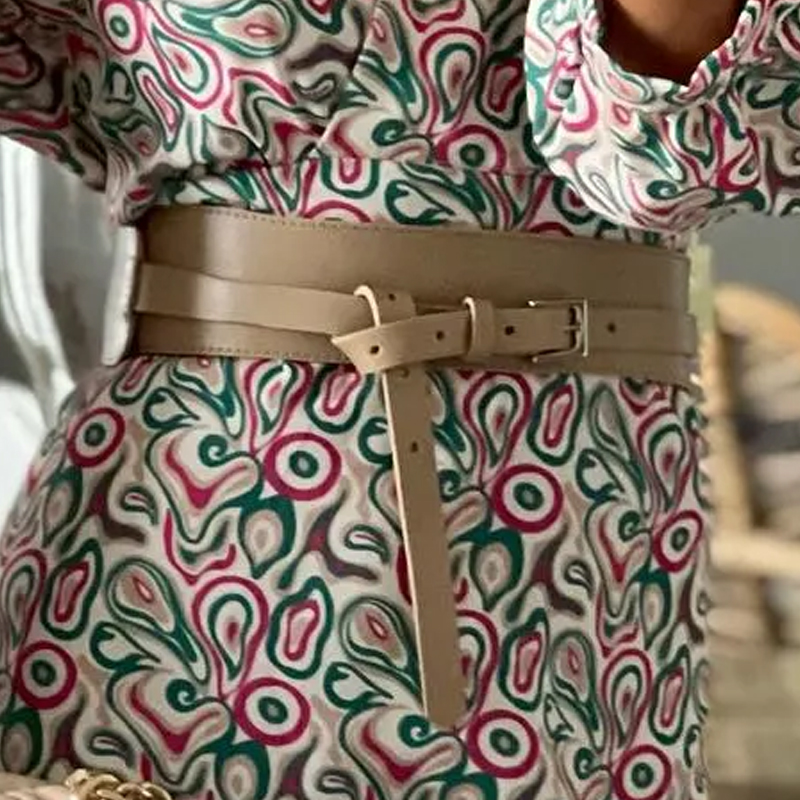 Metal Button Belted