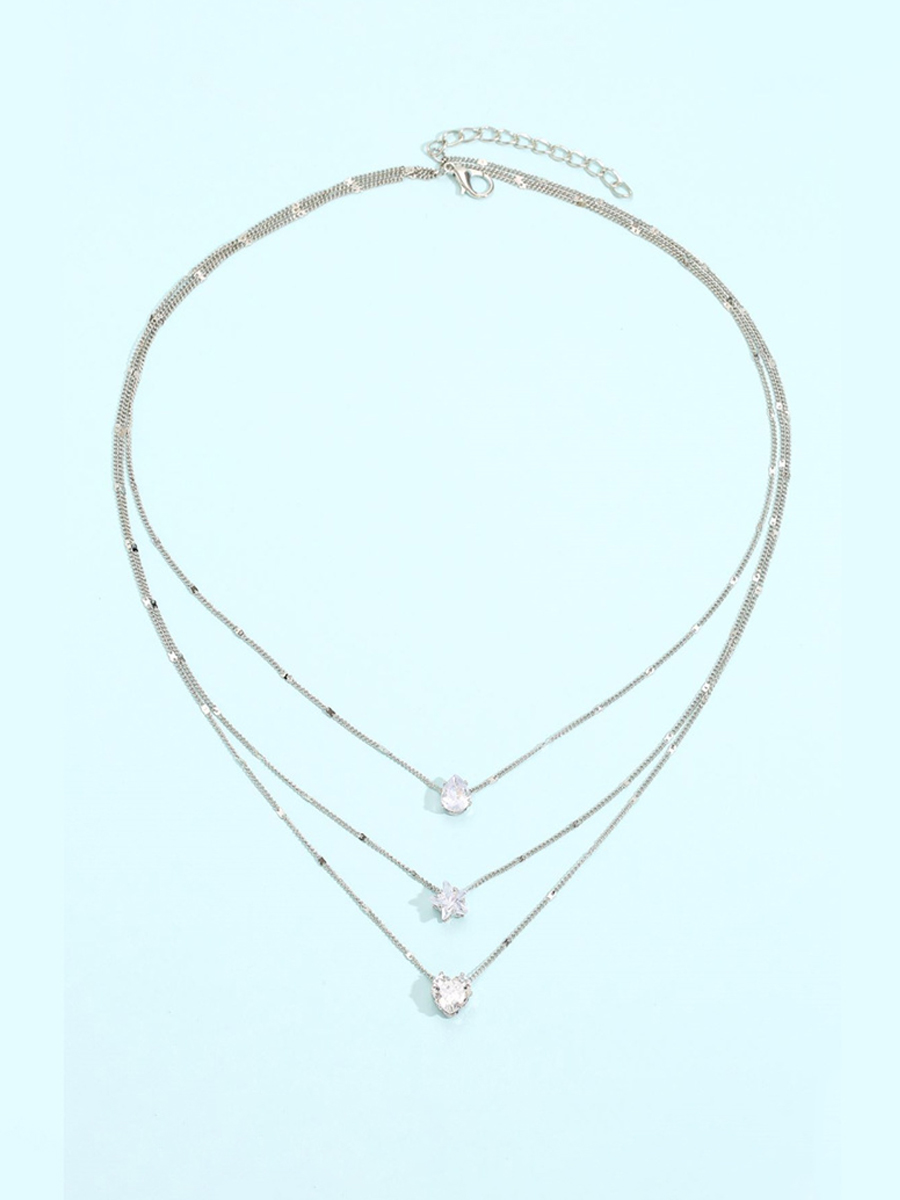 Stacked Star Pearl Necklace