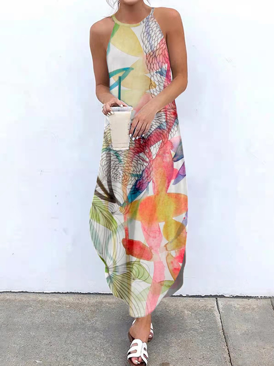 Summer Fashionable Round Neck Dress