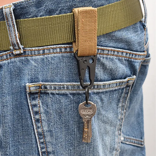 Outdoor Tactical Nylon Multifunctional Carabiner Belt Keychain - Menilyshop.com 