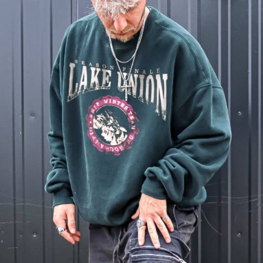 

Retro Men's Lake Union Crew Neck Sweatshirt