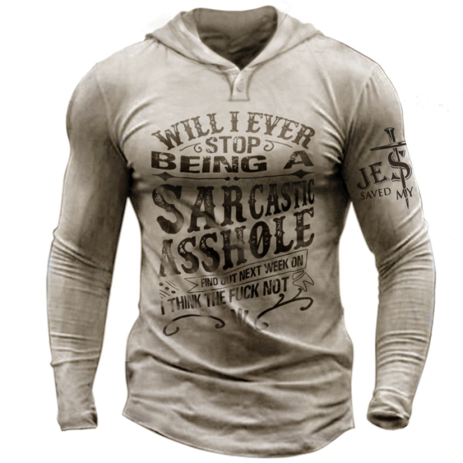 

Men's retro casual outdoor T-shirt