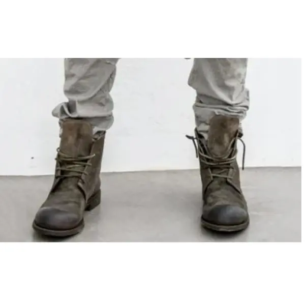 Men's Retro Tactical Leather Boots