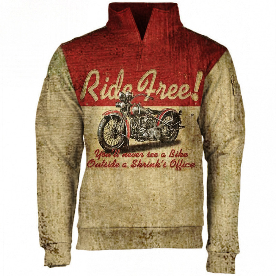 

Men's Tactical Motorcycle Print Sweatshirt