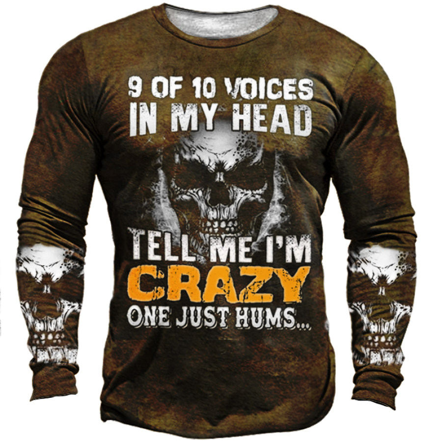 

Men's Retro Crazy Skull Outdoor Tactical T-Shirt