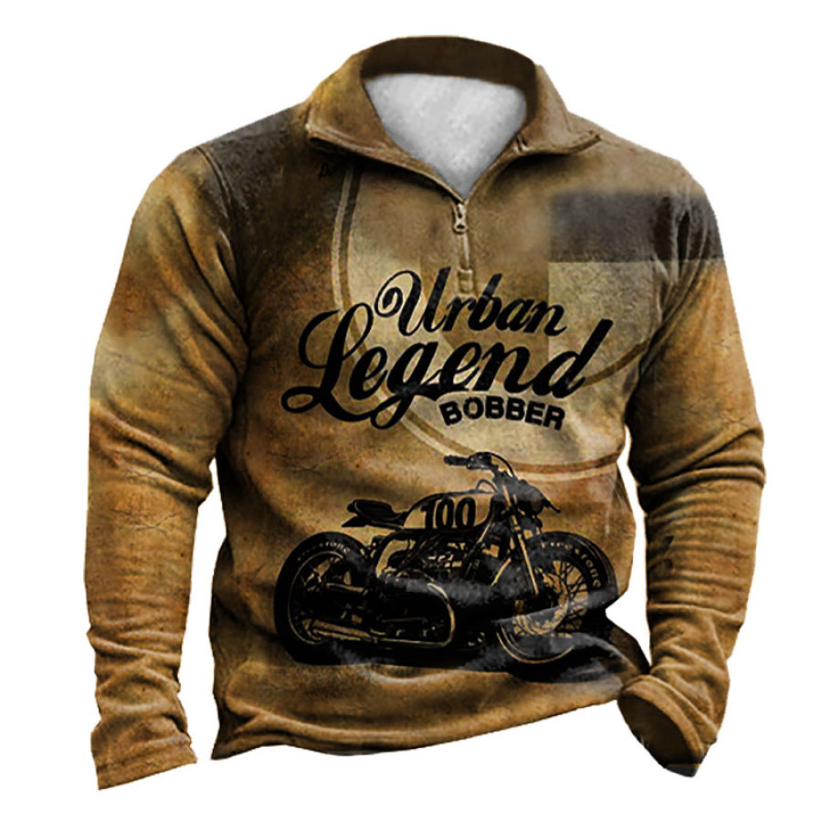 

Men's Outdoor Leisure Retro Motorcycle Long Sleeve Sweatshirt