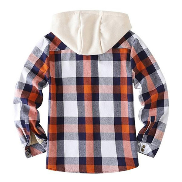 Mens Winter Plaid Thick Casual Jacket