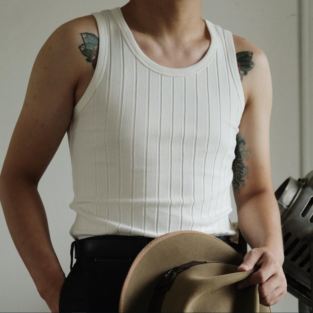 1900sRetro heavyweight basic vest 